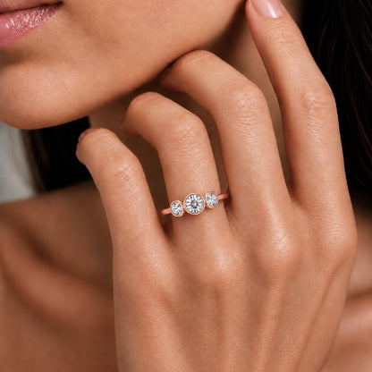 2.5 ct. T.W. Lab-Grown Diamond Round Three-Stone Engagement Ring in 14K White Gold or 14K Yellow Gold