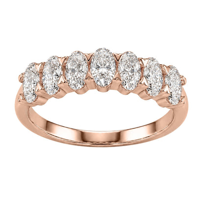 Lab-Grown Diamond Oval Seven-Stone Wedding Ring in 14K White Gold or 14K Yellow Gold
