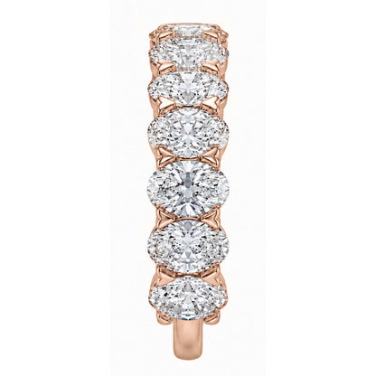 Lab-Grown Diamond Oval Seven-Stone Wedding Ring in 14K White Gold or 14K Yellow Gold