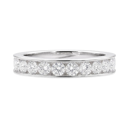 1 ct. T.W. Lab-Grown Diamond Round Band Engagement Ring in Sterling Silver or 14K Gold over Silver