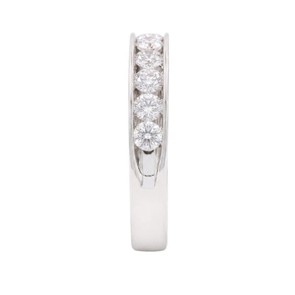1 ct. T.W. Lab-Grown Diamond Round Band Engagement Ring in Sterling Silver or 14K Gold over Silver