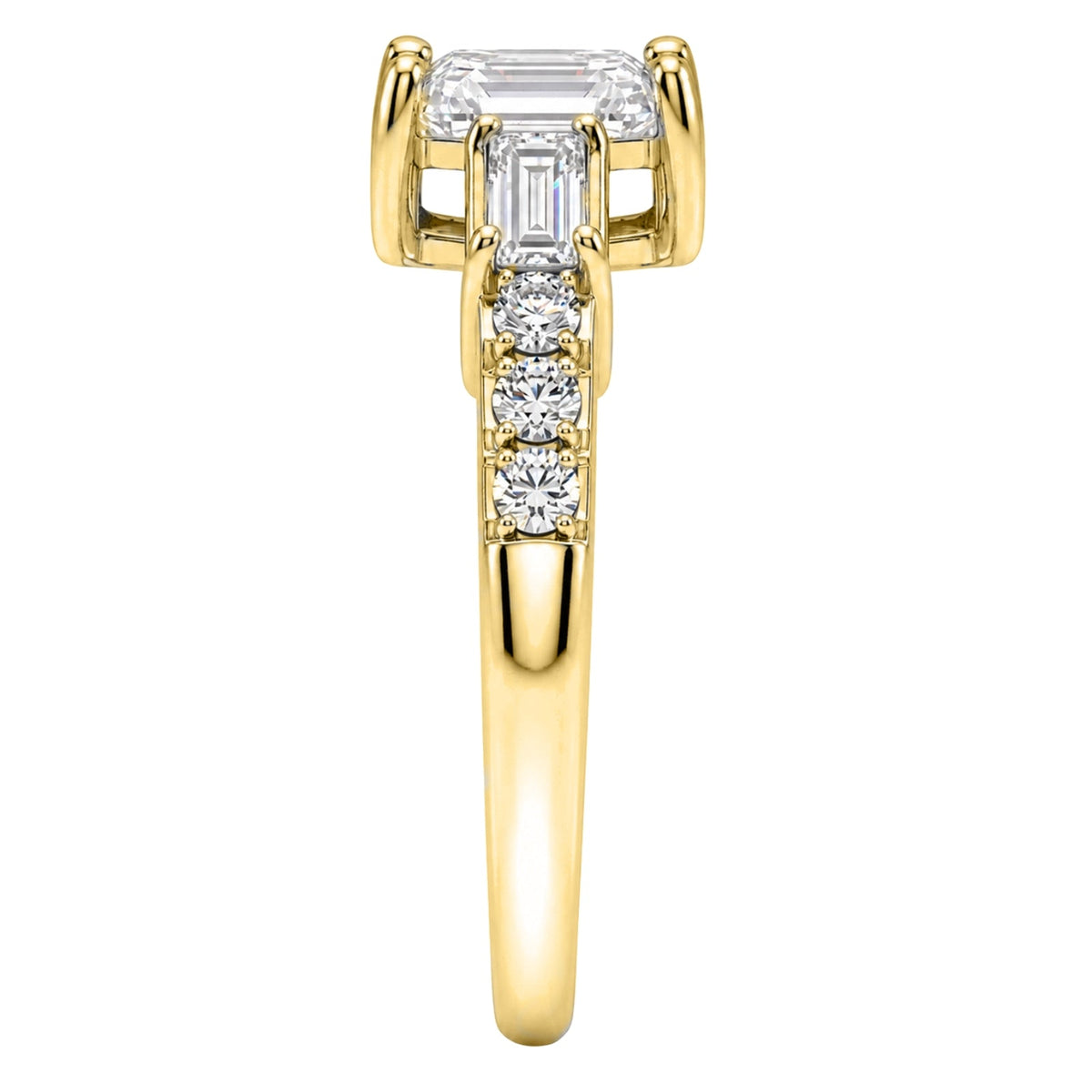 1 ct. T.W. Lab-Grown Diamond Round Engagement Ring in 14K White Gold or 14K Yellow Gold