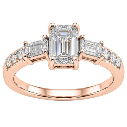 1 ct. T.W. Lab-Grown Diamond Round Engagement Ring in 14K White Gold or 14K Yellow Gold