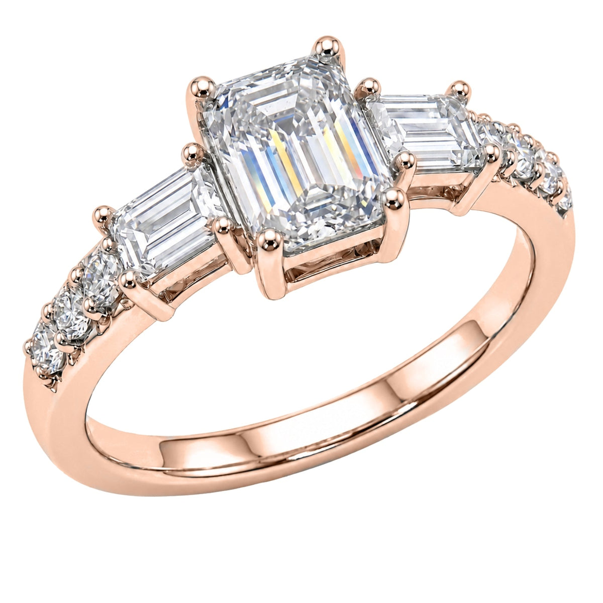 1 ct. T.W. Lab-Grown Diamond Round Engagement Ring in 14K White Gold or 14K Yellow Gold