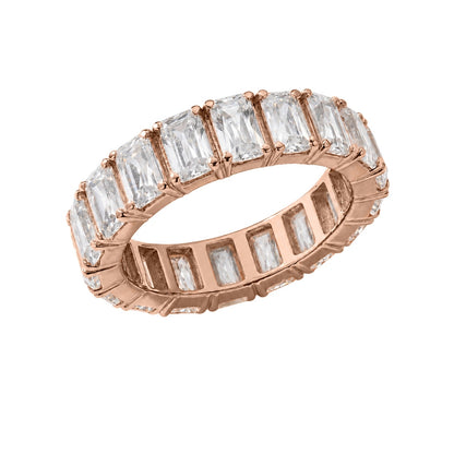 Lab-Grown Diamond Emerald-Cut Eternity Wedding Ring in 14K White Gold or 14K Yellow Gold