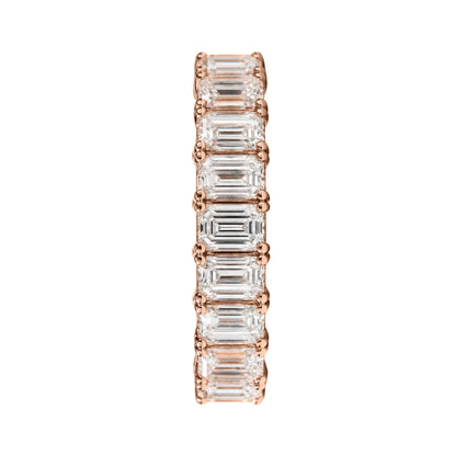 Lab-Grown Diamond Emerald-Cut Eternity Wedding Ring in 14K White Gold or 14K Yellow Gold