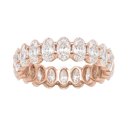 Lab-Grown Diamond Oval Eternity Wedding Ring in 14K White Gold or 14K Yellow Gold