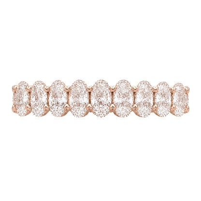 Lab-Grown Diamond Oval Eternity Wedding Ring in 14K White Gold or 14K Yellow Gold