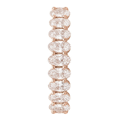 Lab-Grown Diamond Oval Eternity Wedding Ring in 14K White Gold or 14K Yellow Gold
