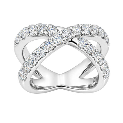 1 ct. T.W. Lab-Grown Diamond Round Engagement Ring in Sterling Silver or 14K Gold over Silver