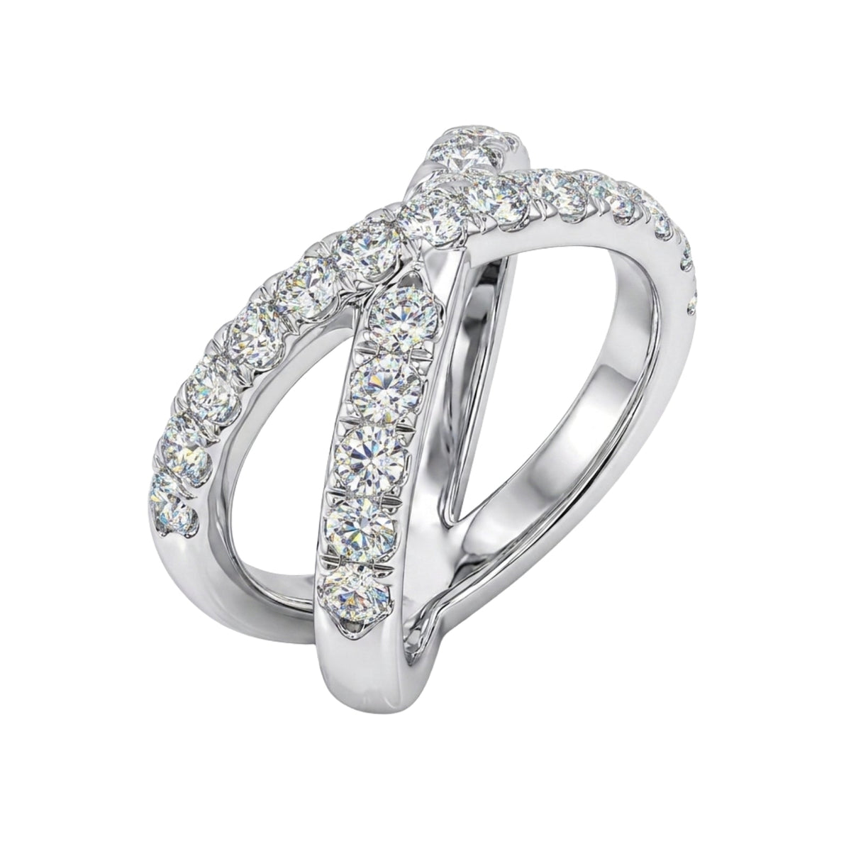 1 ct. T.W. Lab-Grown Diamond Round Engagement Ring in Sterling Silver or 14K Gold over Silver