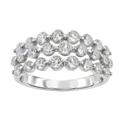 2 ct. T.W. Lab-Grown Diamond Round Engagement Ring in Sterling Silver or 14K Gold over Silver
