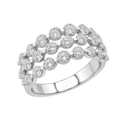 2 ct. T.W. Lab-Grown Diamond Round Engagement Ring in Sterling Silver or 14K Gold over Silver