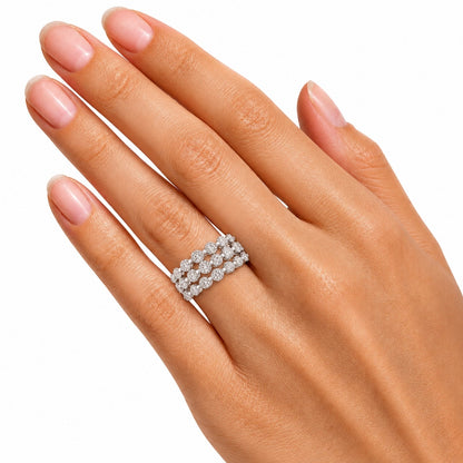 2 ct. T.W. Lab-Grown Diamond Round Engagement Ring in Sterling Silver or 14K Gold over Silver