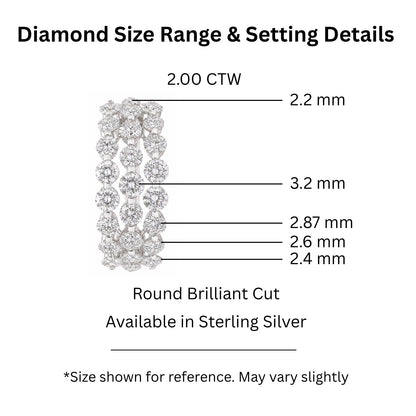2 ct. T.W. Lab-Grown Diamond Round Engagement Ring in Sterling Silver or 14K Gold over Silver