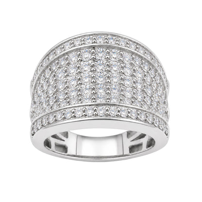 2 ct. T.W. Lab-Grown Diamond Round Statement Engagement Ring in Sterling Silver or 14K Gold over Silver