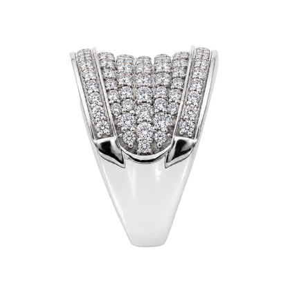 2 ct. T.W. Lab-Grown Diamond Round Statement Engagement Ring in Sterling Silver or 14K Gold over Silver