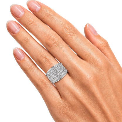 2 ct. T.W. Lab-Grown Diamond Round Statement Engagement Ring in Sterling Silver or 14K Gold over Silver