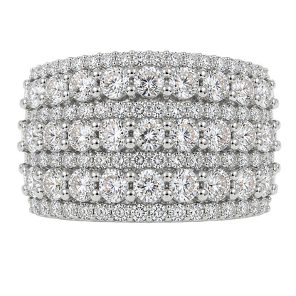 3 ct. T.W. Lab-Grown Diamond Round Statement Engagement Ring in Sterling Silver or 14K Gold over Silver