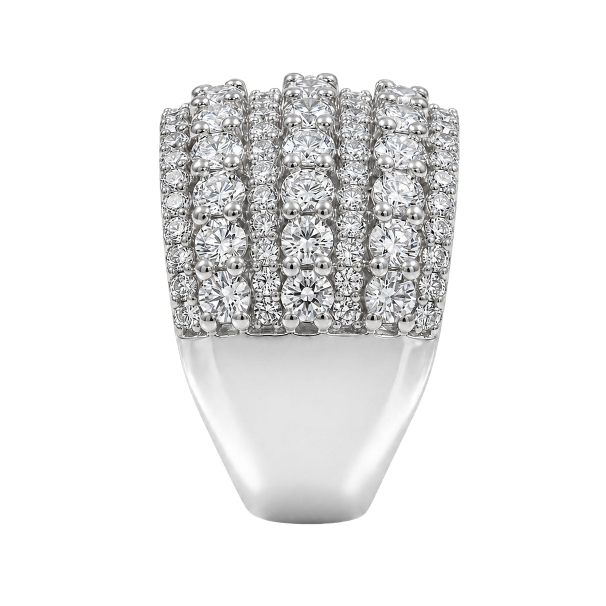 3 ct. T.W. Lab-Grown Diamond Round Statement Engagement Ring in Sterling Silver or 14K Gold over Silver
