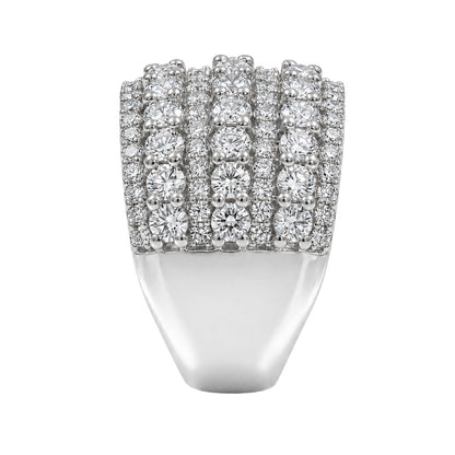 3 ct. T.W. Lab-Grown Diamond Round Statement Engagement Ring in Sterling Silver or 14K Gold over Silver