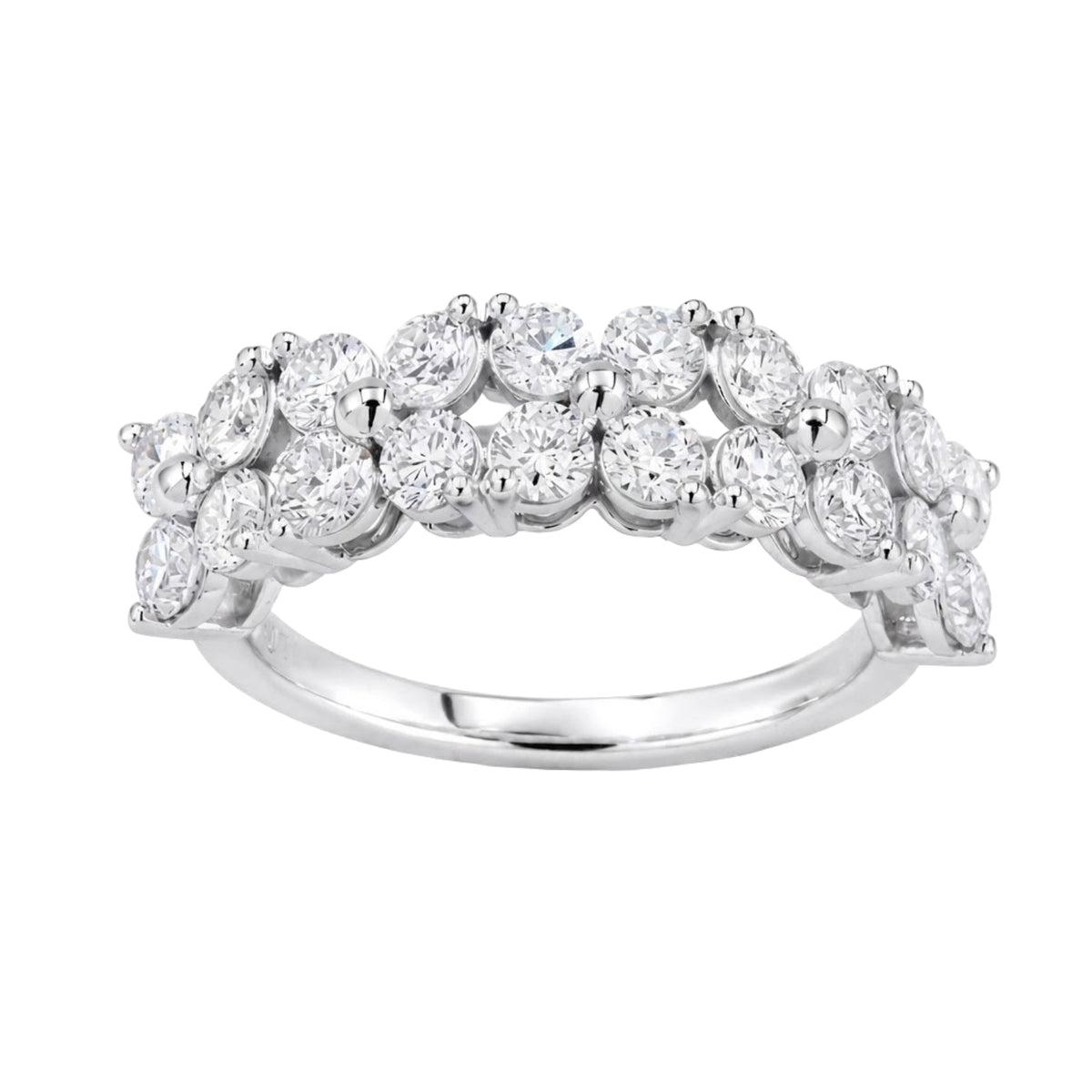 2 ct. T.W. Lab-Grown Diamond Round Engagement Ring in Sterling Silver or 14K Gold over Silver