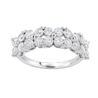 2 ct. T.W. Lab-Grown Diamond Round Engagement Ring in Sterling Silver or 14K Gold over Silver