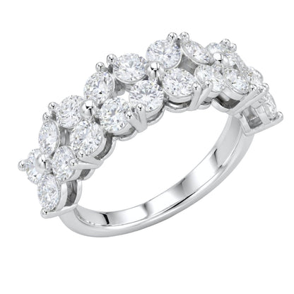 2 ct. T.W. Lab-Grown Diamond Round Engagement Ring in Sterling Silver or 14K Gold over Silver