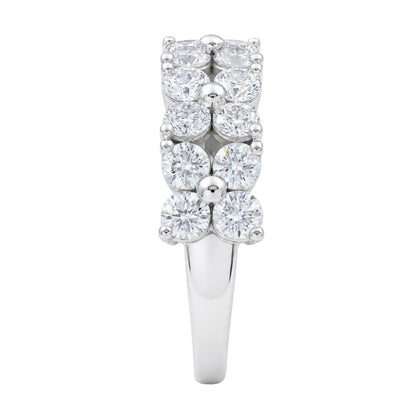 2 ct. T.W. Lab-Grown Diamond Round Engagement Ring in Sterling Silver or 14K Gold over Silver