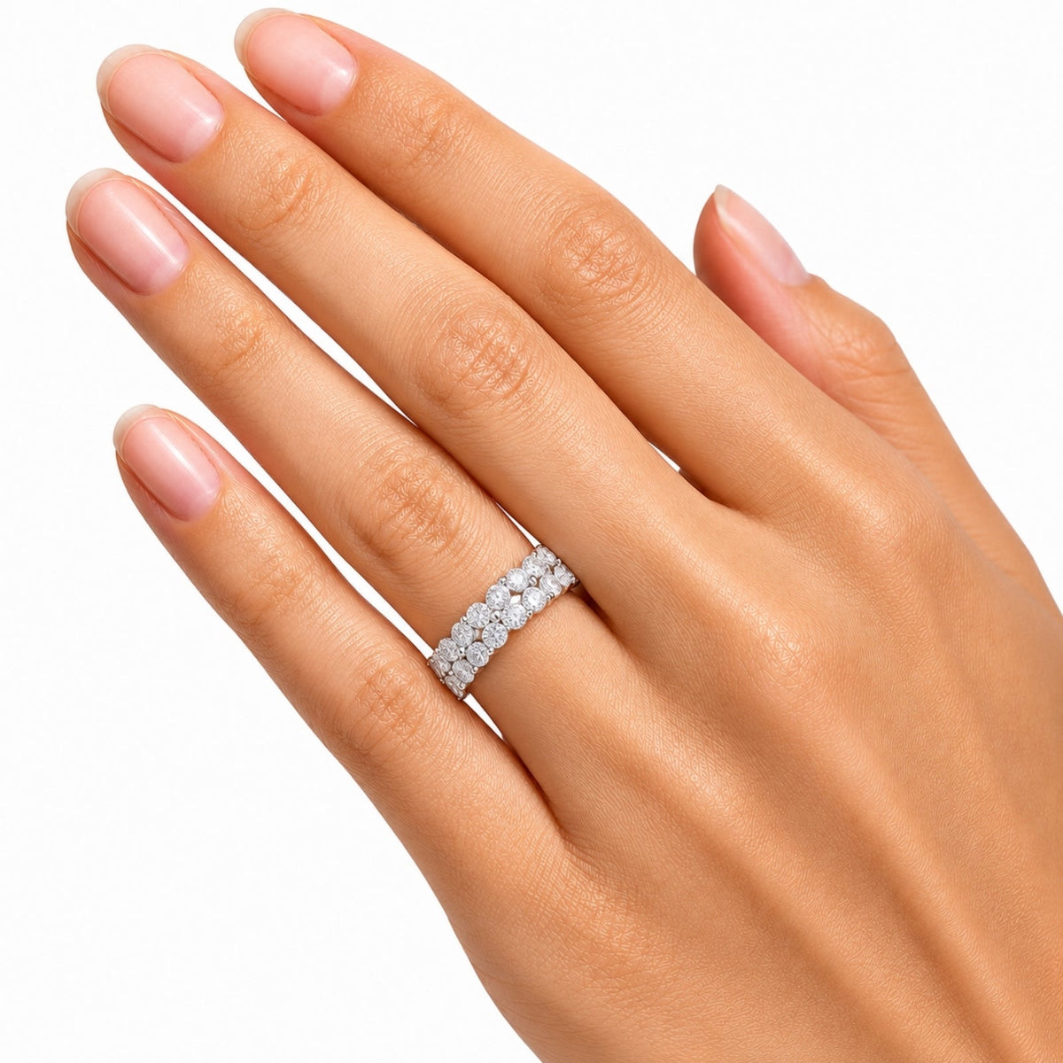 2 ct. T.W. Lab-Grown Diamond Round Engagement Ring in Sterling Silver or 14K Gold over Silver