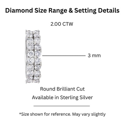 2 ct. T.W. Lab-Grown Diamond Round Engagement Ring in Sterling Silver or 14K Gold over Silver