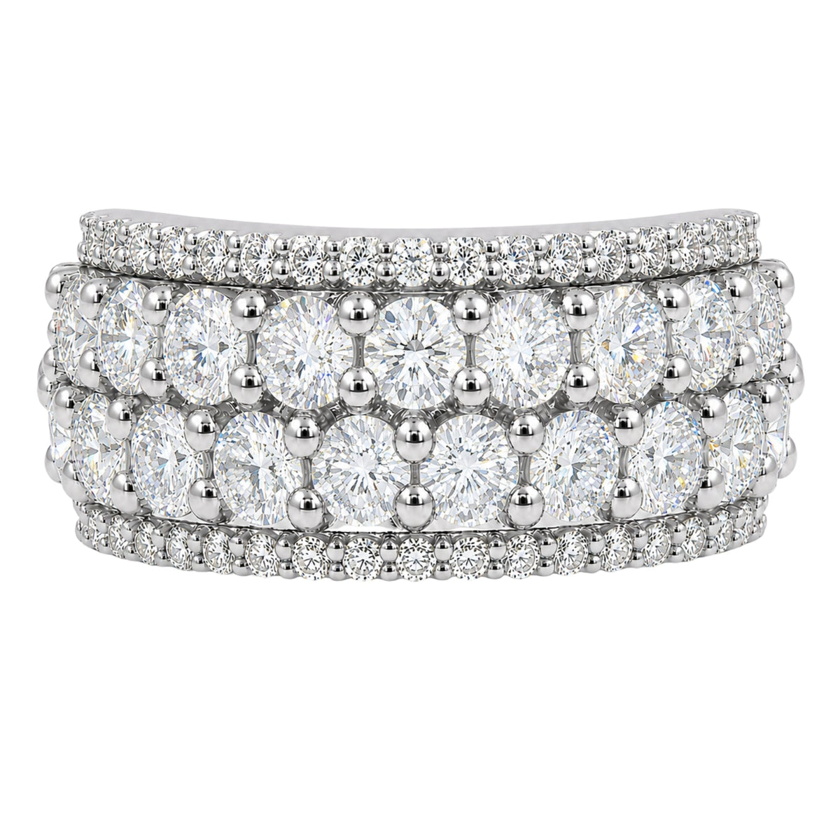 3 ct. T.W. Lab-Grown Diamond Round Statement Engagement Ring in Sterling Silver or 14K Gold over Silver