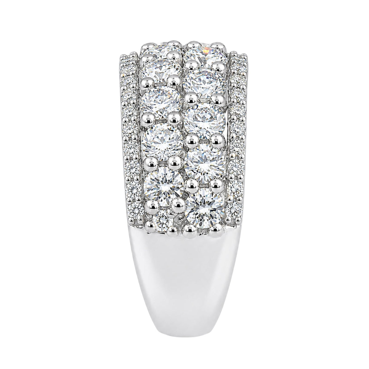 3 ct. T.W. Lab-Grown Diamond Round Statement Engagement Ring in Sterling Silver or 14K Gold over Silver
