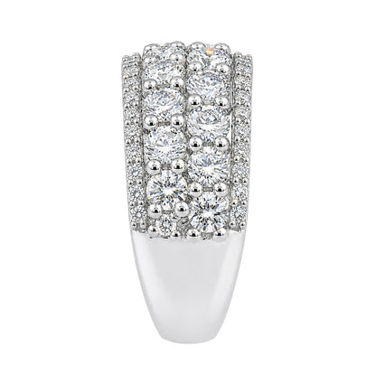 3 ct. T.W. Lab-Grown Diamond Round Statement Engagement Ring in Sterling Silver or 14K Gold over Silver
