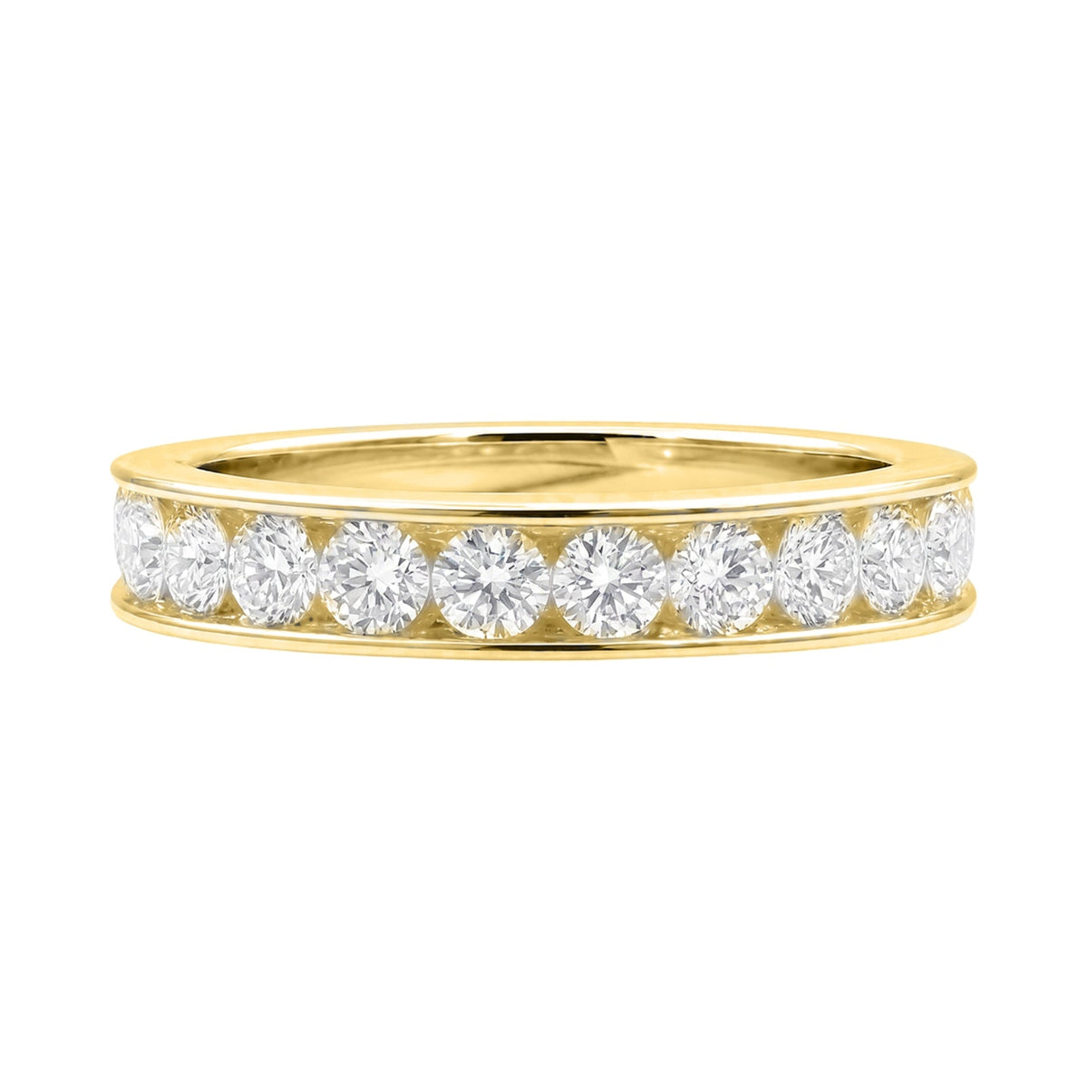 1 ct. T.W. Lab-Grown Diamond Round Band Engagement Ring in Sterling Silver or 14K Gold over Silver