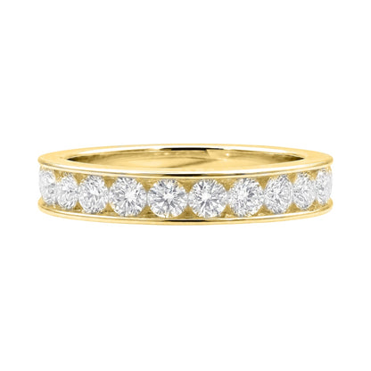 1 ct. T.W. Lab-Grown Diamond Round Band Engagement Ring in Sterling Silver or 14K Gold over Silver