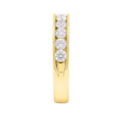 1 ct. T.W. Lab-Grown Diamond Round Band Engagement Ring in Sterling Silver or 14K Gold over Silver