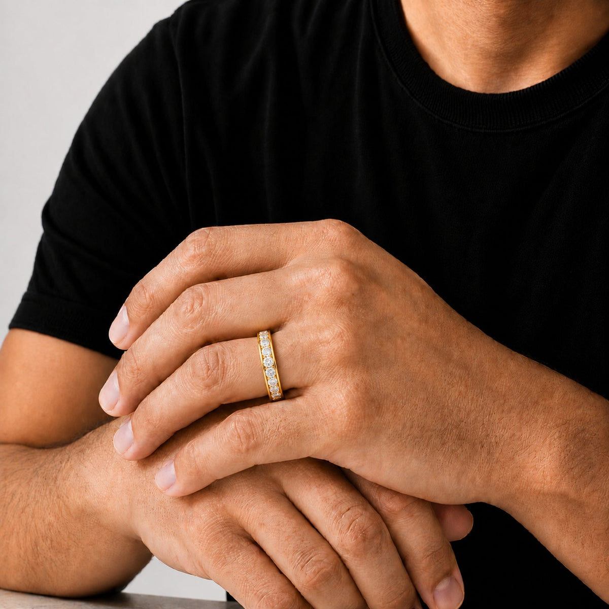 1 ct. T.W. Lab-Grown Diamond Round Band Engagement Ring in Sterling Silver or 14K Gold over Silver