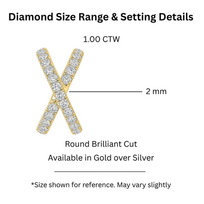 1 ct. T.W. Lab-Grown Diamond Round Engagement Ring in Sterling Silver or 14K Gold over Silver
