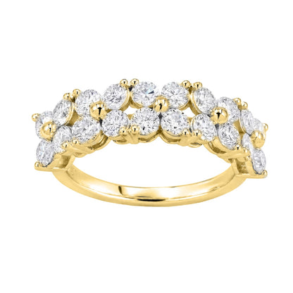 2 ct. T.W. Lab-Grown Diamond Round Engagement Ring in Sterling Silver or 14K Gold over Silver