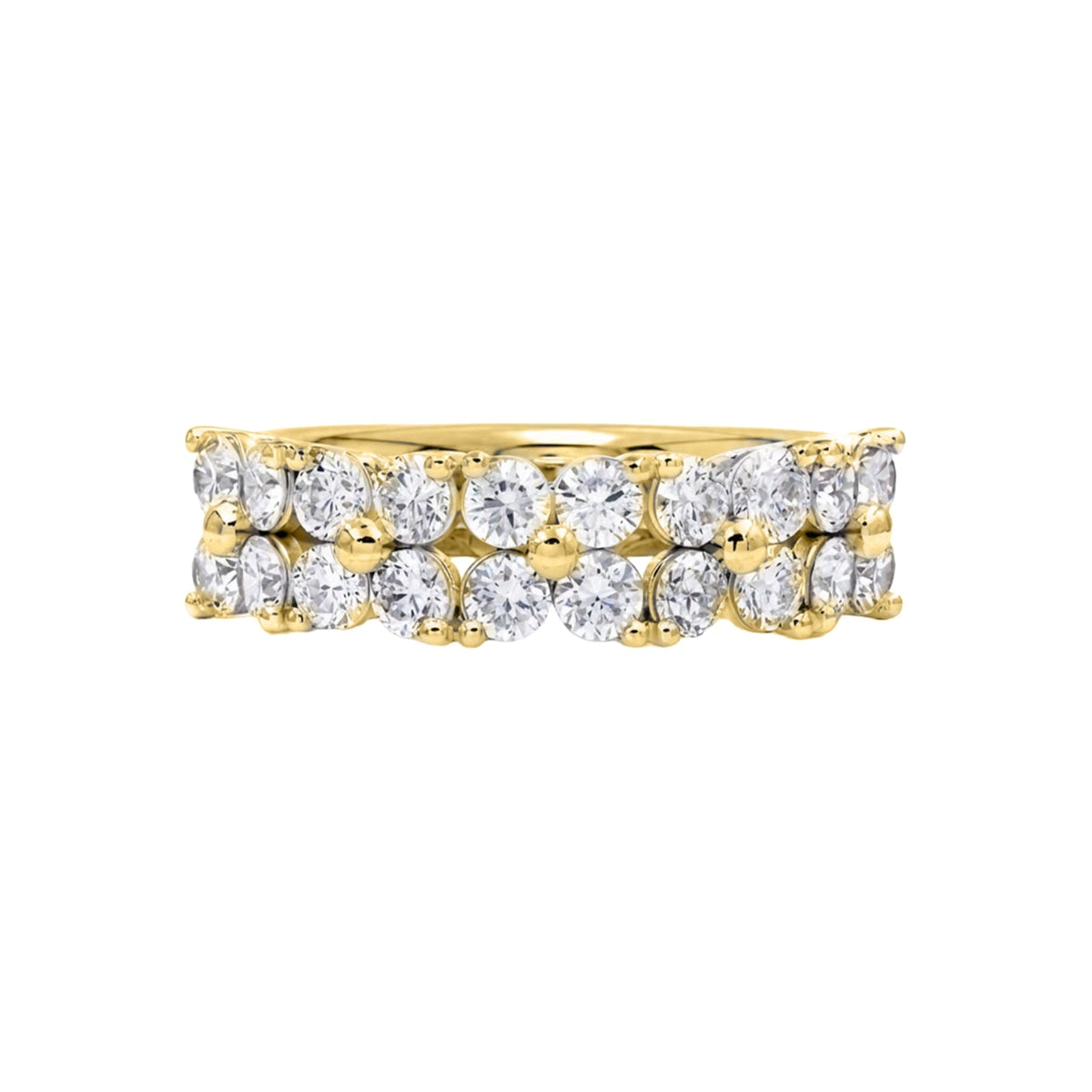 2 ct. T.W. Lab-Grown Diamond Round Engagement Ring in Sterling Silver or 14K Gold over Silver