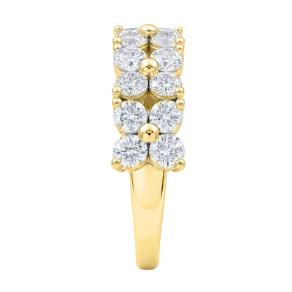2 ct. T.W. Lab-Grown Diamond Round Engagement Ring in Sterling Silver or 14K Gold over Silver