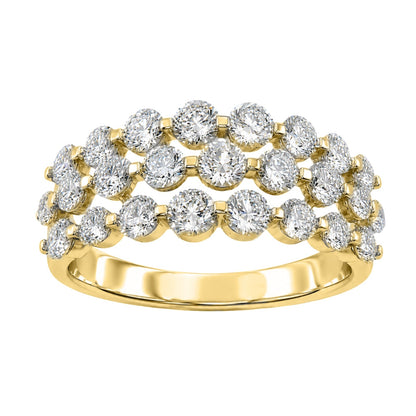 2 ct. T.W. Lab-Grown Diamond Round Engagement Ring in Sterling Silver or 14K Gold over Silver