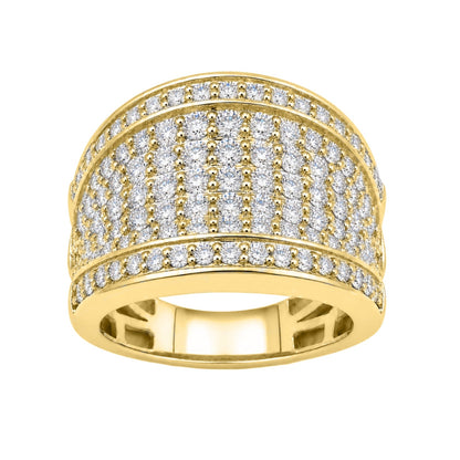 2 ct. T.W. Lab-Grown Diamond Round Statement Engagement Ring in Sterling Silver or 14K Gold over Silver