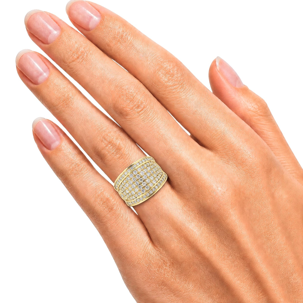 2 ct. T.W. Lab-Grown Diamond Round Statement Engagement Ring in Sterling Silver or 14K Gold over Silver