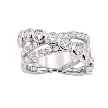 2 ct. T.W. Lab-Grown Diamond Round Statement Engagement Ring in Sterling Silver or 14K Gold over Silver