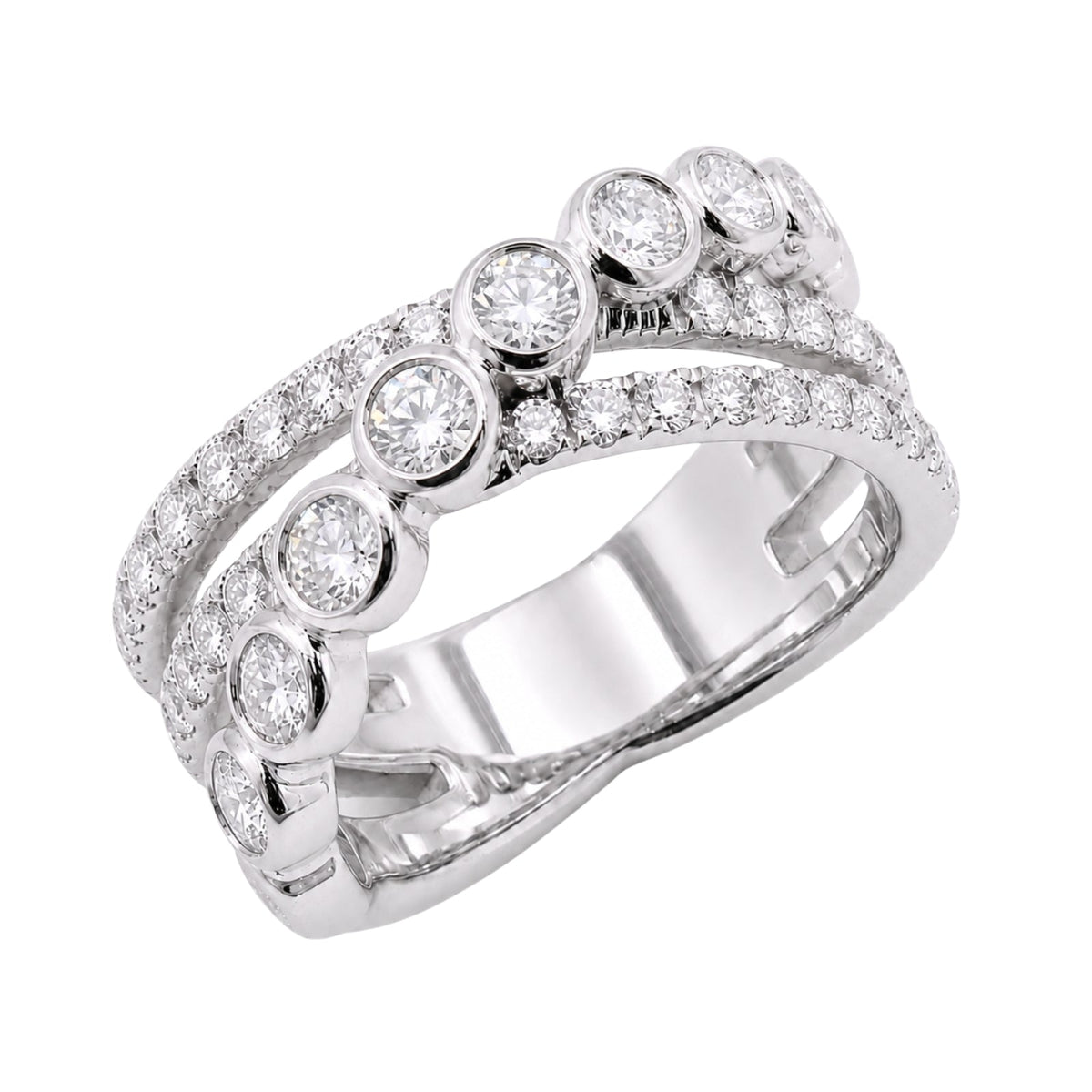 2 ct. T.W. Lab-Grown Diamond Round Statement Engagement Ring in Sterling Silver or 14K Gold over Silver