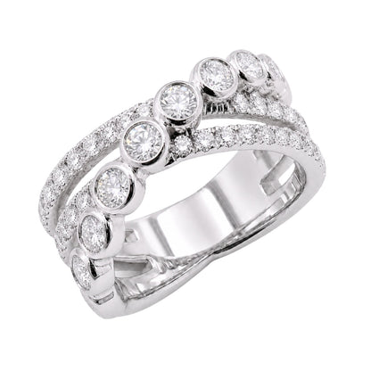 2 ct. T.W. Lab-Grown Diamond Round Statement Engagement Ring in Sterling Silver or 14K Gold over Silver