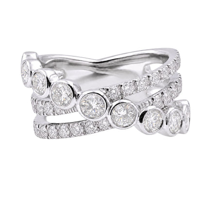 2 ct. T.W. Lab-Grown Diamond Round Statement Engagement Ring in Sterling Silver or 14K Gold over Silver