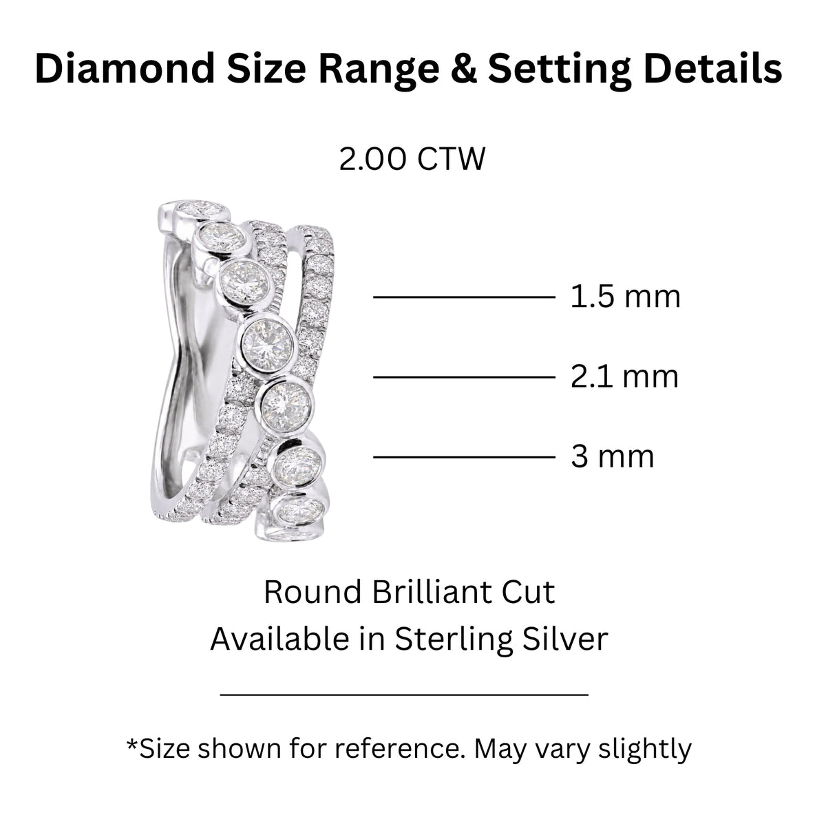 2 ct. T.W. Lab-Grown Diamond Round Statement Engagement Ring in Sterling Silver or 14K Gold over Silver